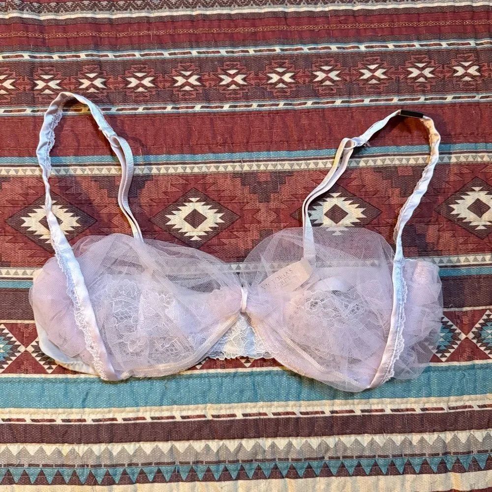 NWT Victoria's Secret Sheer Lace Bra in White size 36C